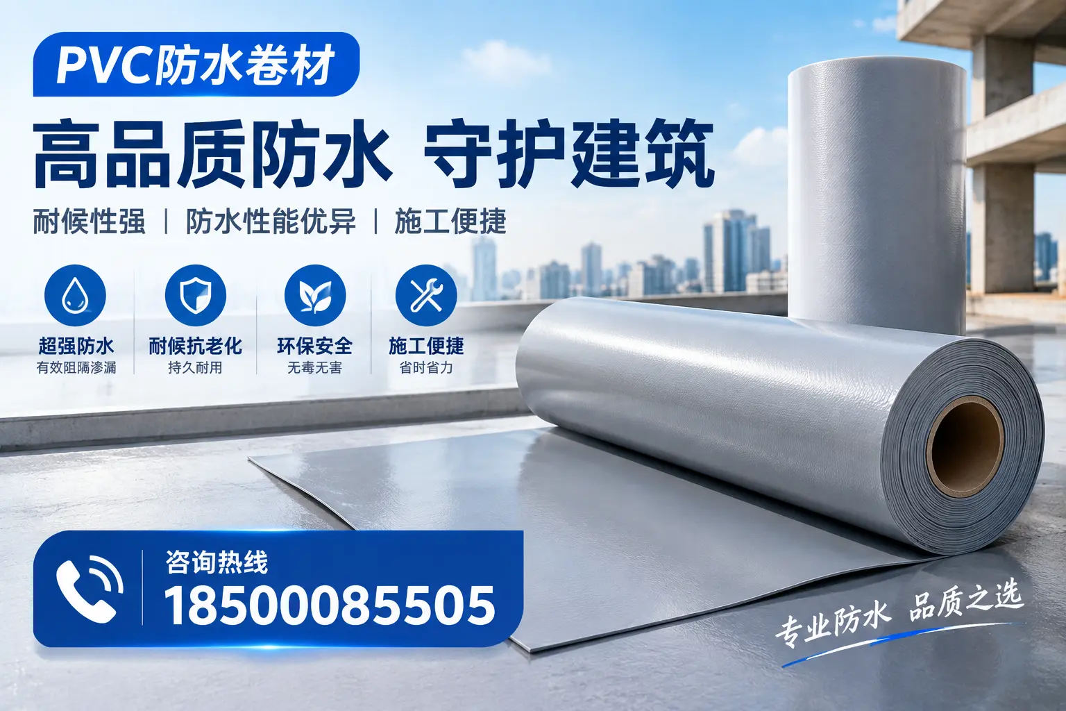 PVC防水卷材的防水效果评测，适合蚌埠的科学依据